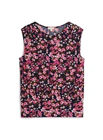 Sleeveless Floral Print Top