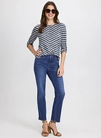 Stripe 3/4 Sleeve Top