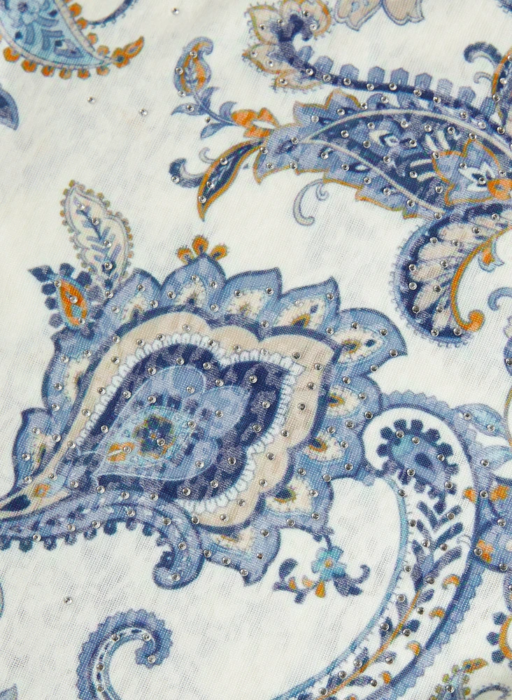 T-shirt à motif paisley