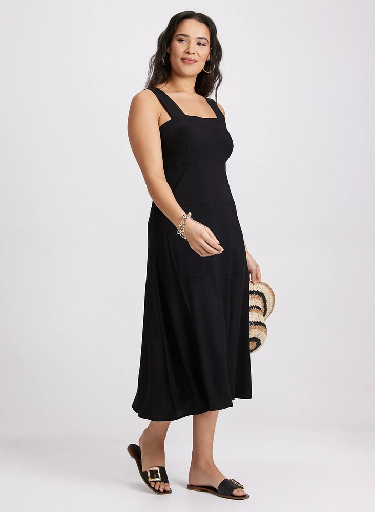 Square Neck Midi Dress