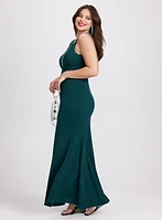 Rhinestone Embellished Maxi Dress