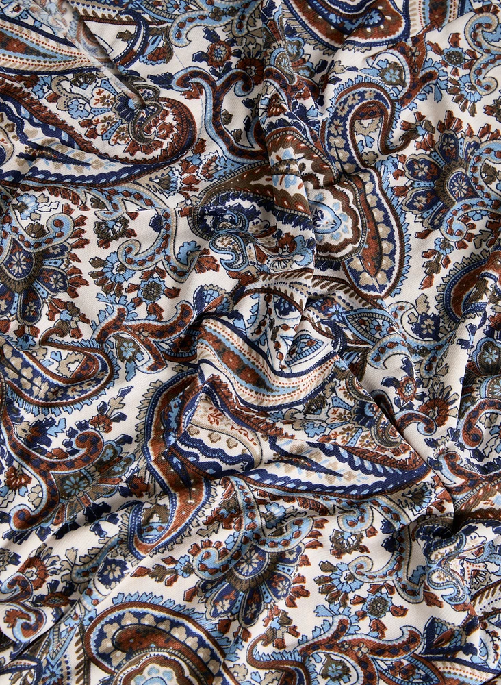 Paisley Print Short Sleeve Top