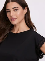T-shirt à manches en crochet