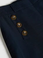 Button Detail Capris