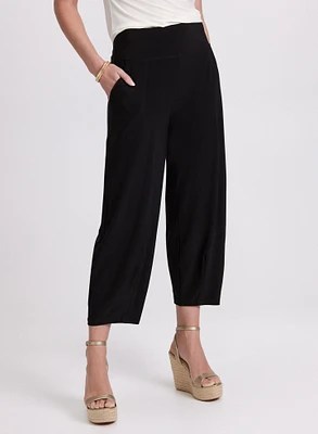 Pull-On Wide-Leg Capris