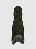 Floral Mock Neck Dress