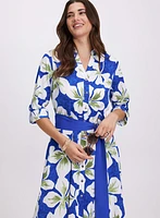 Robe florale boutonnée