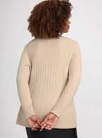 Cardigan à mailles torsadées et perles