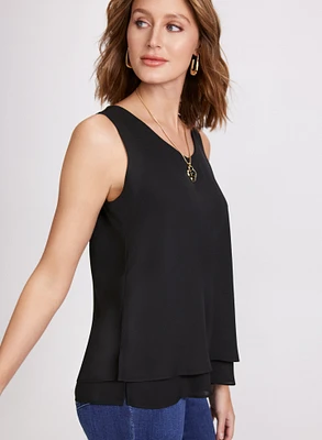 Layered Sleeveless Blouse