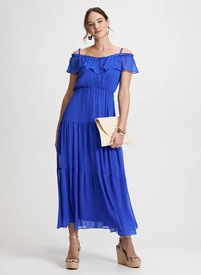 Cold Shoulder Tiered Dress
