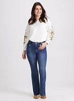 Floral Sleeve Sweatshirt