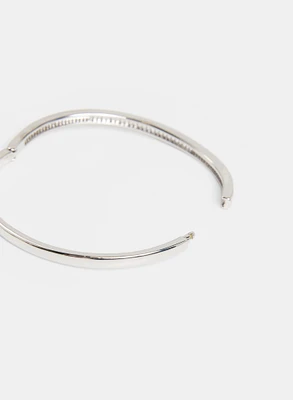 Cubic Zirconia Hinge Bangle