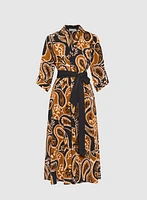 Robe-chemisier à motif paisley