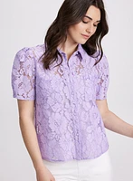 Lace Button Blouse