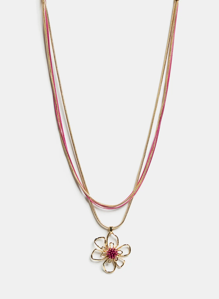 Collier à pendentif fleur