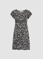 V-Neck Floral Dress