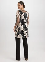 Lace Jacket, Top & Pants Set