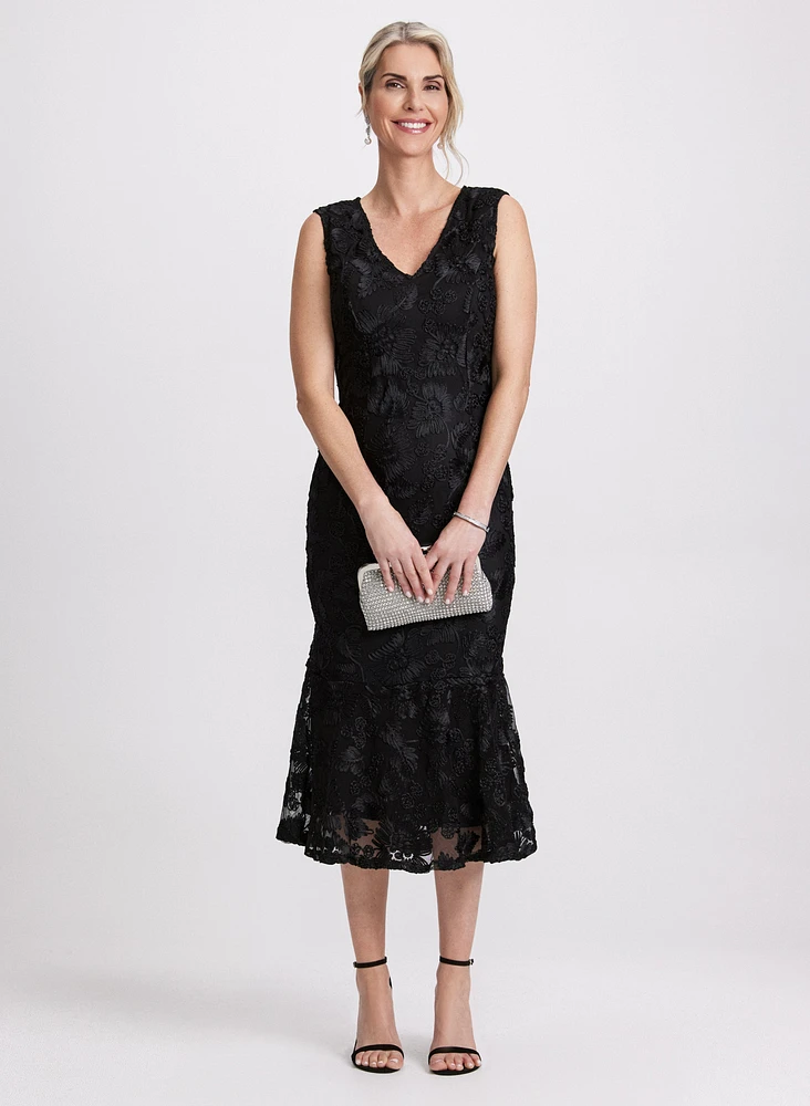 Soutache Embroidered Lace Dress