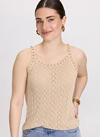 Beaded Sleeveless Sweater