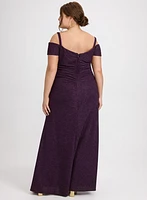 Glitter Knit Cold-Shoulder Dress
