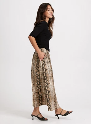 Snake Print Maxi Skirt