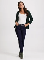 Cardigan en tricot et jean cargo étroit