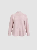 Ottoman Knit Mock Neck Top