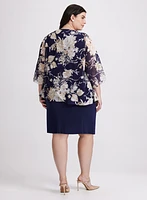 Ensemble à robe, veste florale et collier