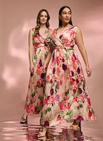 Floral Satin Dress