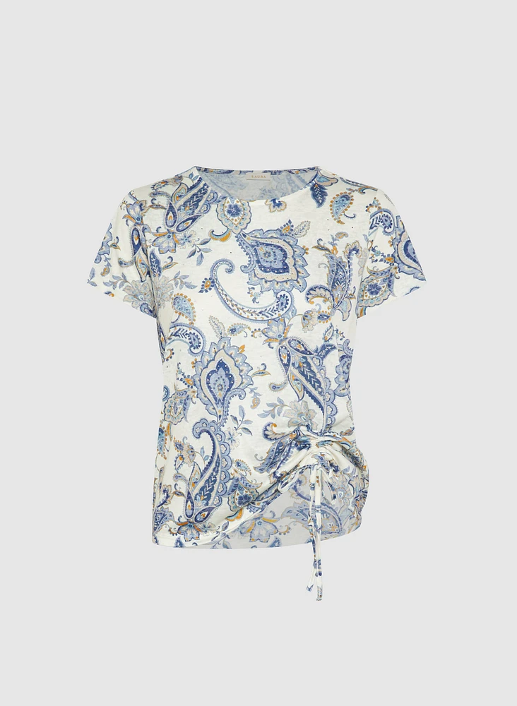 T-shirt à motif paisley