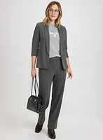 Pantalon Olivia large à rayures minces