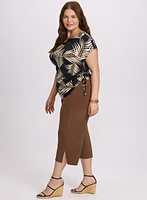 Side Slit Pull-On Capris