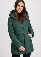 Manteau bouffant en matières recyclées
