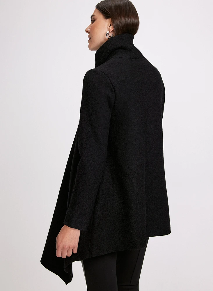 Cowl Neck Wool Coat