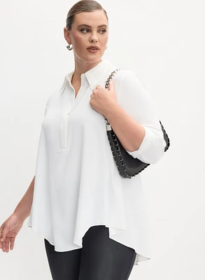 Melanie Lyne - Asymmetric Johnny Collar Blouse