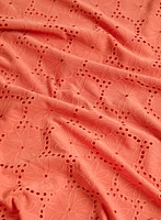 Tie-Front Eyelet Top