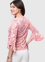 Paisley 3/4 Bell Sleeve Top