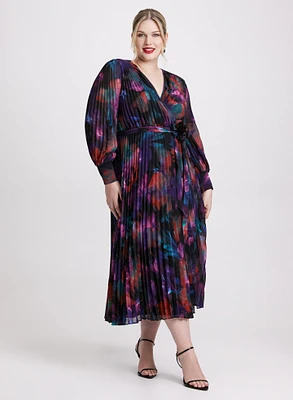 Joseph Ribkoff - Floral Plissé Midi Dress