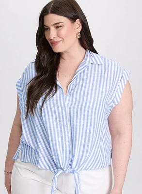 Blouse boutonnée à rayures