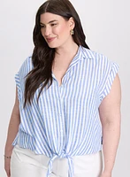 Blouse boutonnée à rayures