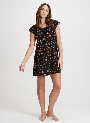 Floral Print Night Gown