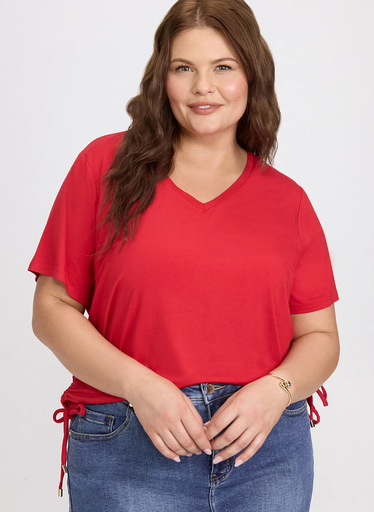 Drawstring Hem T-Shirt