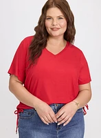 Drawstring Hem T-Shirt
