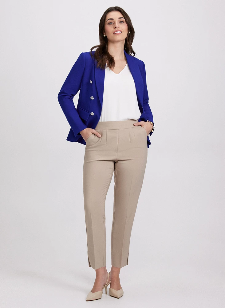 Blazer à double boutonnage et pantalon étroit