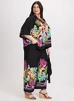 Joseph Ribkoff - Tropical Print Wide Leg Pants