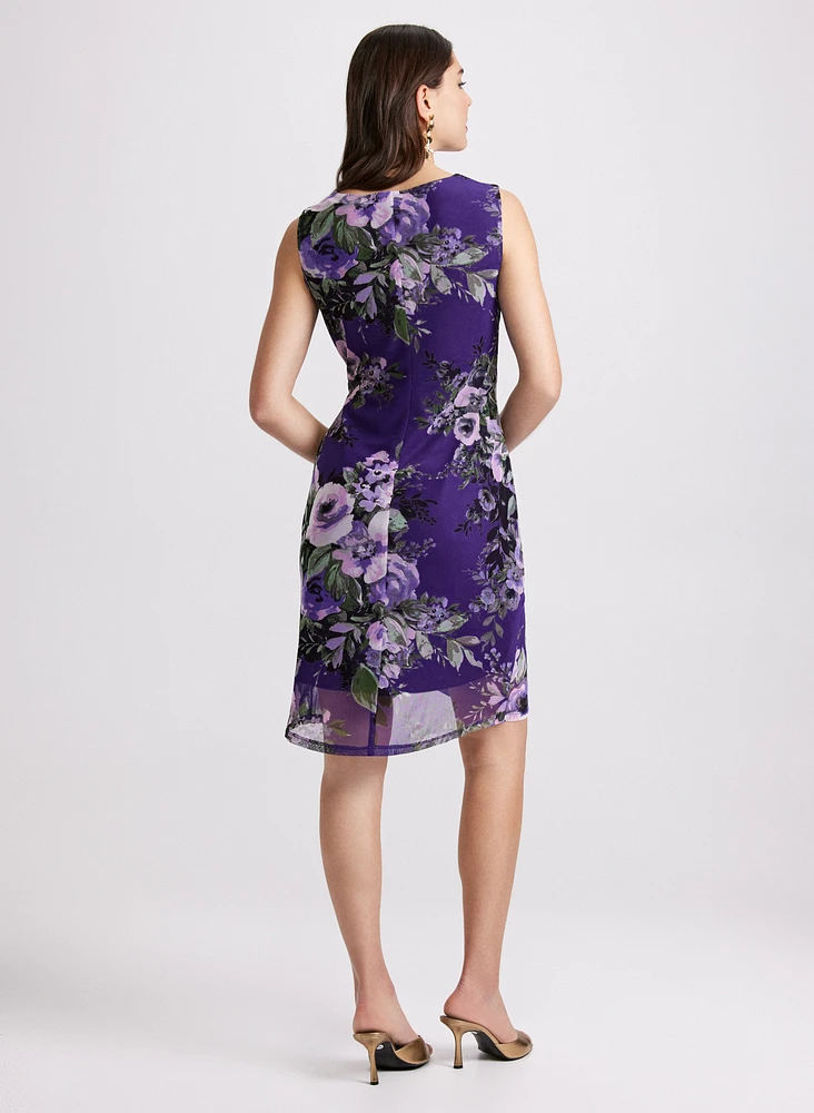 Floral Ruched Waist Dress