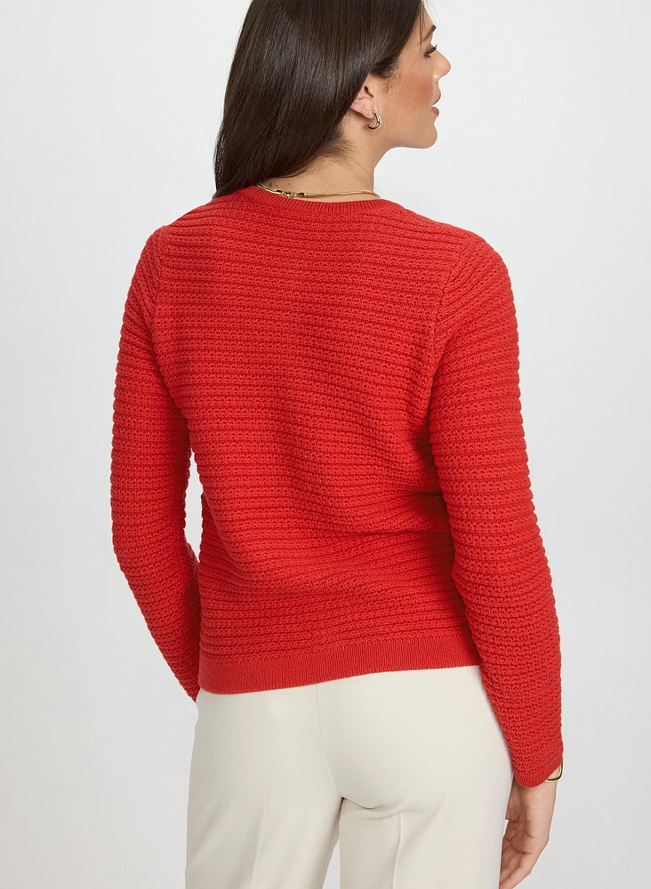 Textured Knit Cardigan
