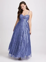 Robe paillettes à encolure en coeur