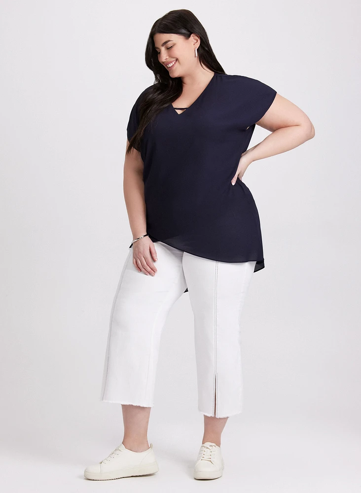 Joseph Ribkoff - Asymmetric Hem Blouse