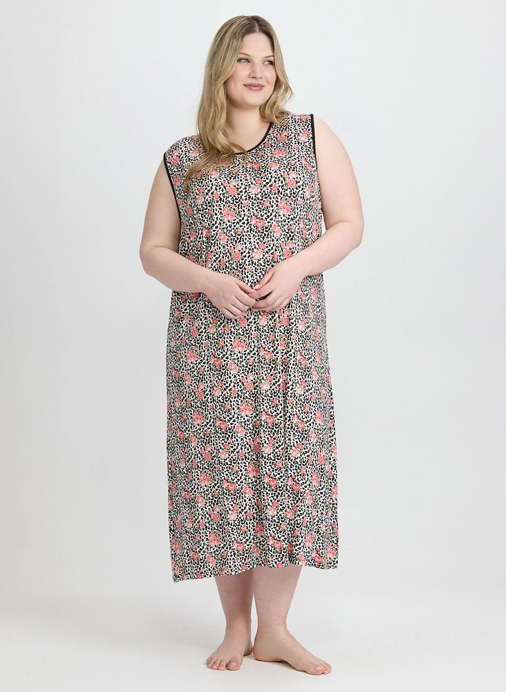 Mixed Print Night Gown
